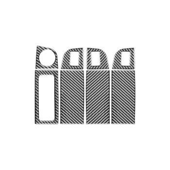 Тампон върху панел Превключвател вдигане на стъкла, Декоративна Стикер от въглеродни влакна, аксесоари за Skoda Octavia A7 2015-2020