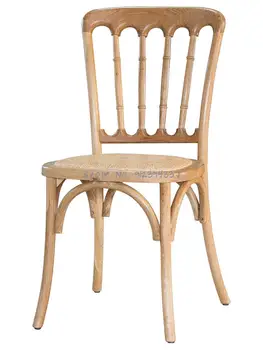 Трапезария стол от американския масивно дърво с домашна облегалка, напълно сглобени ротанговый стол, стол Napoleon, стол castle, ретро ротанговый стол