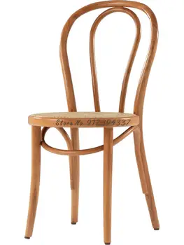 Трапезария стол от ратан е в скандинавски стил, реколта мебели, на окото, червено японското стол с облегалка, домашен ретро стол