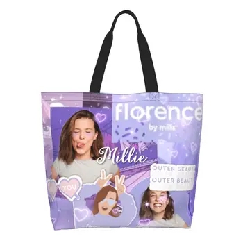 Чанти за пазаруване Florence By Mills, Холщовые чанти за пазаруване с забавен принтом, чанти през рамо, Здрава чанта с голям капацитет