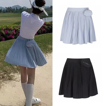 Части за голф Standrews, дамска къса пола 23, Нов еластичен колан с малка чанта за топки, плиссированная пола